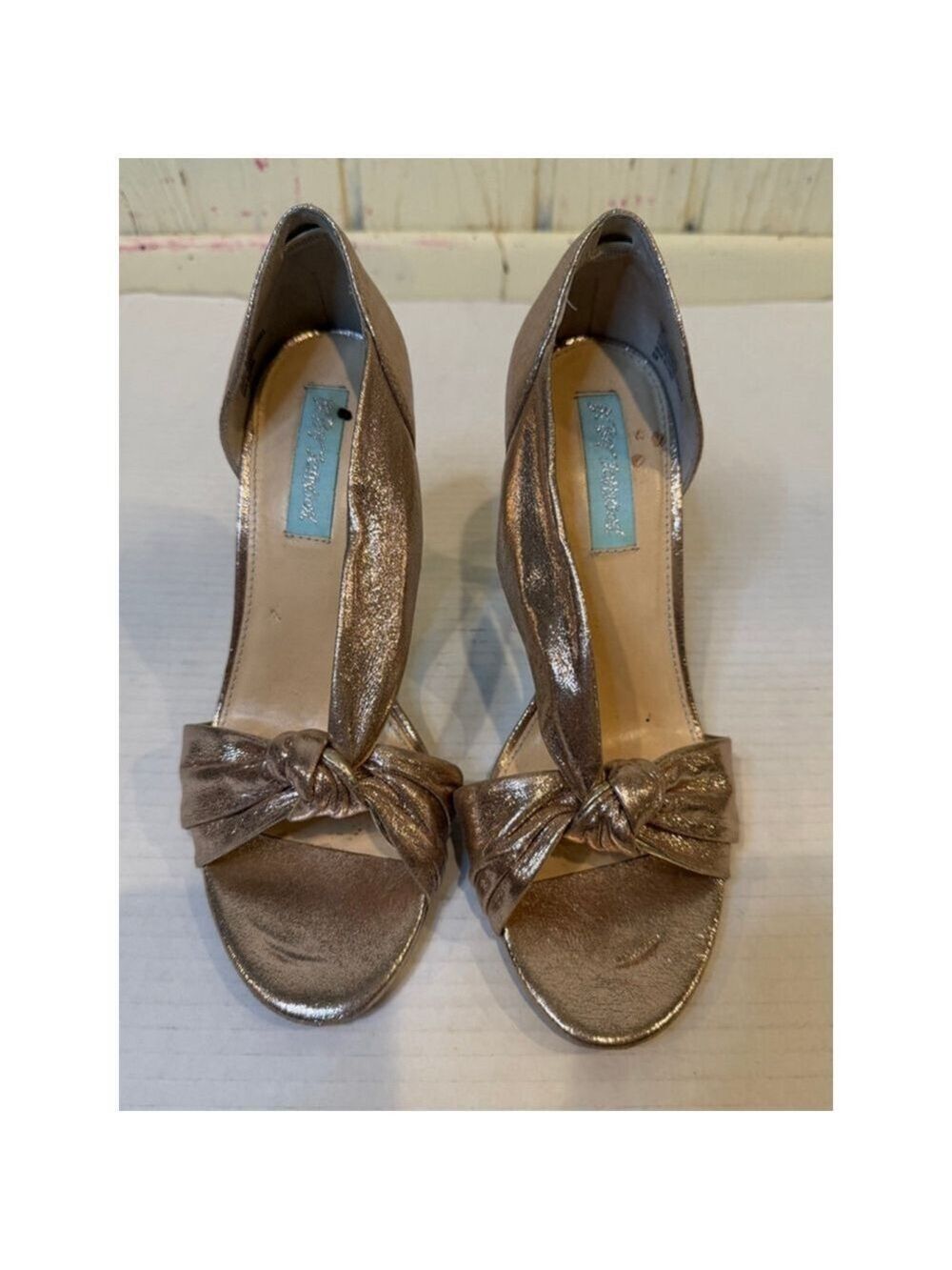 Betsey Johnson Gold Heels Women's Size 7